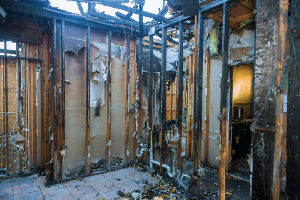 Professional Fire Damage Restoration technician working in Franklin Park, NJ